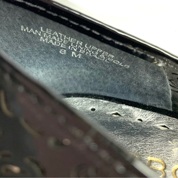 BCBGirls Black Patent Cut Out Peep Toe Heels Size 8 - Picture 9 of 11